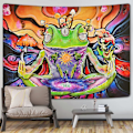 Pikkukuva 2 / 5: Sammakko Sieni Hippie Silmät Kuun Vaihe Abstrakti Seinävaate Huoneen Seinälle Ripustettava 180 x 235 cm