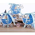 Miniatyrbild 4 av 5: 48 st Dop Presentaskar Barnvagn Form Papper och Band Ask Presentask Godisask med Pojke Flicka Bordsdekoration för Baby Shower Bröllop Baby Sho