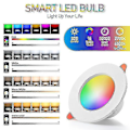 Miniatyrbilde 5 av 5: Pakker LED innfelt taklampe 10 W dimbar downlight 800 lm Rgb+cct+ac85 265v Bluetooth spotlight for stue