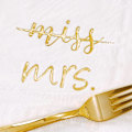 Miniatyrbillede 3 af 5: Guld Miss to Mrs Bridal Shower Festartikler Sæt, 24 stk, Engangsservice
