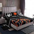 Miniatyrbilde 1 av 5: Basketballbane Trykk Sengesett for Barn Enkeltseng (B99L190H40 cm)