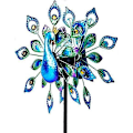Pikkukuva 2 / 5: 164-tuumainen aurinkometallinen tuulimylly - Kinetic Peacock -puutarhaveistos