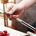 Miniatyrbilde 4 av 5: Smoothie-sugerør i rustfritt stål, 0,23'' ekstra brede gjenbrukbare drikkestrå i metall for milkshake, smoothie, drikke, sett med 10 med 2 rengjøringsbørster (