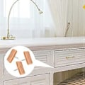 Miniatyrbillede 5 af 5: 30 stk. (Brun 31,7*12,7 mm) Søm-på Skuffeskinner, Plastik Skuffeglidere Møbelglidere til Skuffer Nem og Glat Udtrækning