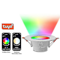 Miniatyrbilde 3 av 5: Pakker LED innfelt taklampe 10 W dimbar downlight 800 lm Rgb+cct+ac85 265v Bluetooth spotlight for stue