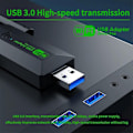 Miniatyrbillede 5 af 5: 1200Mbps WiFi USB-adapter Dual Band 2.4G + 5Ghz Wi-Fi-dongle 4 Antenne 802.11AC USB3.0 Højhastigheds Trådløst Netværkskort