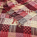 Miniatyrbild 5 av 5: Chenille Vävd Filt, Dubbelsidig Patchwork Överkast med Fransar, Bohemiskt Överkast, 220x260cm, Röd, Elegant och Mjuk för TV, Soffa, Fåtölj, Säng