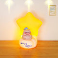 Miniatyrbillede 2 af 4: Stjerne Måne Lampe Kreativ Form Dekorativ Fin Tekstur Praktisk Natlampe Strømlampe til Baby Sovende Børn Legetøj til Hjemmet