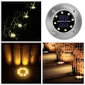 Miniatyrbild 5 av 5: Speed 12 x LED solcellslampa infälld golvspotlight