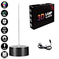 Miniatyrbilde 4 av 5: LED 3D Illuminert Lampe, Optisk Illusjon, Skrivebordsnattlampe med 7 Fargeskiftende