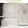 Miniatyrbilde 5 av 5: Antimugg Dusjforheng 180 x 200 cm Halvgjennomsiktig EVA Badeforheng Vanntett Vaskbart 3D Badeforheng med 12 Ringer Baderomsforheng PVC-fritt
