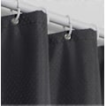 Miniatyrbilde 1 av 4: Muggbestandig Dusjforheng Vanntett og Vaskbart Stoff Tykt Lite Dusjforheng i Mørkegrå Vaffel Polyester for Badekar 80x180cm