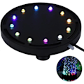 Miniatyrbillede 1 af 5: 12 Multicolor RGB LED Akvarium Undervands Boble Lys Nat Hav/Multicolor Akvarium Luftsten Disk, Rund Akvarie Bobler med Auto Farveskift