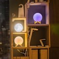 Miniatyrbillede 2 af 5: Månelampe, 16 farver LED Natlampe til børn 3D Printbar Månelampe med stativ &amp;