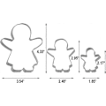Miniatyrbild 3 av 5: Pepparkaksgubbe Kakformar, Roligt Set för Julbak