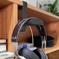 Miniatyrbild 5 av 5: Justerbart headsetställ, hörlurshängare, skrivbordsbesparande hållare, för alla Bluetooth-gamingheadset (Svart)