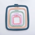 Miniatyrbild 1 av 5: 5-pack rektangulära fyrkantiga broderiramar för korsstygn, praktiskt syverktyg (flerfärgad)