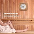 Miniatyrbillede 5 af 5: Termometer/Hygrometer, indendørs træ 2-i-1 til sauna Sauna Termo-hygrometer Termometer Hygrometer Hamam tilbehør til saunarum
