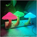 Miniatyrbild 1 av 5: [3-pack Uppladdningsbar LED Svamp Nattlampa med Skymningssensor, Plug-in