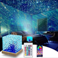 Miniatyrbillede 1 af 5: Nordlys Lampe, Bølge Ocean Vand Projektor Lys, 16 Farve Gradvis