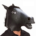 Miniatyrbillede 1 af 4: (SORT) Heste Maske Udklædning Hestehoved Latex Masker Til Voksne Maskerade MXBC