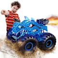 Miniatyrbild 1 av 5: Dinosaurie Fjärrkontrollbilar för Barn, Leksaker för Barn Ålder 3 4 5 6 7 8 År Gammal Pojke Monstertruck 3-9 Pojkar Födelsedagspresenter Utomhusfordon, Blå