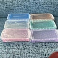 Miniatyrbilde 1 av 4: 6 stk. stablebare blyantbokser i plast for fargeblyanter (Lilla+Rød+Grønn+Blå+Oransje+Transparent)