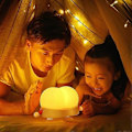 Miniatyrbillede 2 af 5: Bagbelyst USB Genopladelig Natlampe Baby Natlampe Justerbar 3 Lysstyrker Tidsindstilling Baby Sovelampe Soveværelse Studieværelse Sov Natlampe