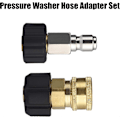 Miniatyrbillede 4 af 4: Højtryksrenser Slange Adapter Sæt M22 til 3/8 Quick Connect Elektrisk Renser Slange, 5000 PSI