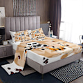 Miniatyrbild 1 av 2: 1 Set Sött Panda Påslakanset för Sovrumsinredning Queen Size B152L203H41 cm