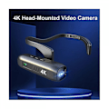 Miniatyrbillede 4 af 5: Bærbar 4K 30FPS Hovedmonteret Kamera WiFi Videokamera Camcorder Webcam Bredvinkelobjektiv Batteri AP