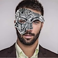 Miniatyrbild 2 av 4: Steampunk Metall Cyborg Venetiansk Mask, Maskeradmask för Halloween Kostymfest/Operans Fantom/Mardi Gras Bal