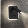 Miniatyrbild 3 av 5: Sänglampor LED Vägglampa Inomhus Hotell Vägglampor Säng Korridor Vägglampa Med Strömbrytare Svart 3w+10
