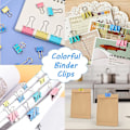 Miniatyrbillede 5 af 5: Assorterede papirclips, 350 stk. farvede binderclips, essentielle kontorartikler