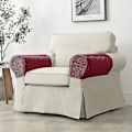 Miniatyrbild 2 av 4: Jacquard stretch soffa fåtölj armstödsöverdrag set, halkfritt möbelskydd armstödsöverdrag för soffa vilstol