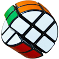 Pikkukuva 4 / 4: Pyöreä 2x3x3 Palapeli Kuutio Erikois Pyöreä Cubo Nopeuslelu PVC Tarrallinen Versio 66mm, Musta