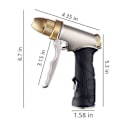 Miniatyrbillede 4 af 5: Haveslange Sprøjtepistol med Messingdyse, Højtryks Sprøjtedyse til Bil- og Kæledyrsvask, Plæne og Have/Fortovsvanding