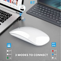 Miniatyrbilde 1 av 5: Bluetooth-mus, Trådløs Tri-Mode Mus (BT5.1+ BT5.1+ USB) Bærbar Bluetooth Stille Oppladbar Mus for Mac/Datamaskin/Linux/Android
