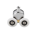 Miniatyrbilde 5 av 5: 23mm Dusjdør Hjul Ruller Topp og Bunn (2-pakning) Sink Legering - Krom - Leveres med Vindusnal