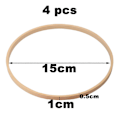 Miniatyrbilde 2 av 5: Treringer for håndverk, drømmefangerringer bambus, trering 15 cm, treringer makramé, makraméringer, trehoops