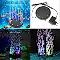 Miniatyrbillede 3 af 5: 12 Multicolor RGB LED Akvarium Undervands Boble Lys Nat Hav/Multicolor Akvarium Luftsten Disk, Rund Akvarie Bobler med Auto Farveskift