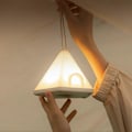 Miniatyrbilde 3 av 5: LED Nattlampe med Stropp Dimbar Timerfunksjon Flimmerfri Øyebeskyttelse Oppladbar Camping Telt Nattlampe QingHai