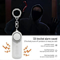Miniatyrbillede 2 af 5: (Hvid) PA200 Personlig Alarm Sikkerhedsanordning 130dB Høj Lyd 10 Lumen LED Lys Anti Ulv Artefakt - Hvid White