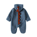 Miniatyrbillede 7 af 10: Klatrende spædbørn Dinosaur Hætte Jumpsuit Efterår Vinter Tøj Blue