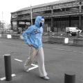 Miniatyrbilde 2 av 5: Full glidelås dame Hettegenser for menn Loose Hip Hop Goth Couple Jacket ivory L