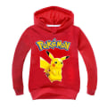 Pikkukuva 1 / 3: Sarjakuva Pikachu pitkähihainen huppari lapsille. Puseropuserot red 160cm
