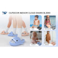 Miniatyrbild 8 av 10: Haj Tofflor Badtofflor EVA Shark Tofflor Barn Dam Herr Mjuka Foppatofflor Sandaler Innetofflor Light Blue 26-26.5cm