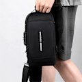 Pikkukuva 5 / 5: Herr Multifunktion Stöldskydd USB Axelväska Crossbody Bag Tra A3