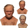 Miniatyrbild 2 av 3: Halloween mask realistisk gammal man latex fest cosplay mask rekvisita 2