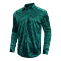 Miniatyrbild 3 av 5: Långärmade för män printed Casual Button Down-skjortor green M
